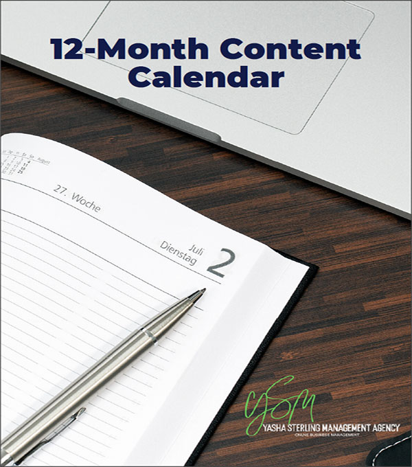 12-Month Content Calendar/Planner