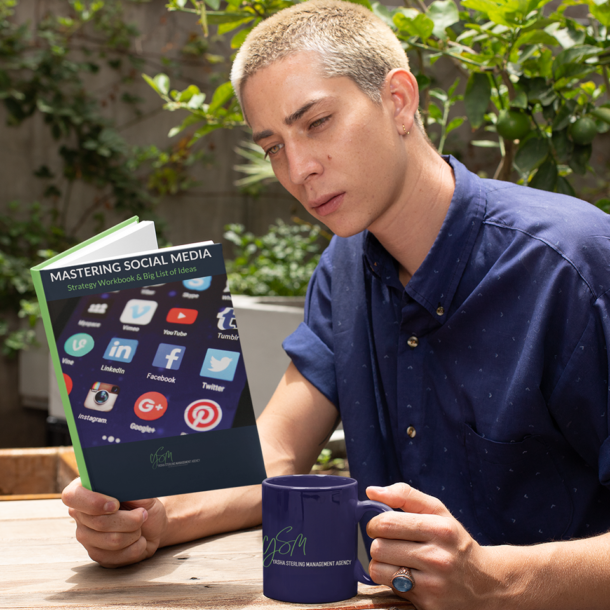 man reading book
